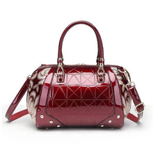 Load image into Gallery viewer, Patent leather Boston handbag
