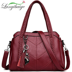 Women Casual Tote Bag Female Handbag Small Shoulder Bag for Women Tote Ladies Vintage Genuine Leather Crossbody Bag Sac A Main