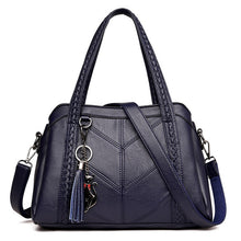 Load image into Gallery viewer, Women Casual Tote Bag Female Handbag Small Shoulder Bag for Women Tote Ladies Vintage Genuine Leather Crossbody Bag Sac A Main
